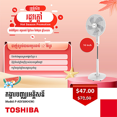 Toshiba Electric Fan 16 inch